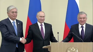 Путин, Мирзиёев и Токаев дали старт поставкам российского газа в Узбекистан