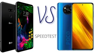 POCO X3 nfc vs LG G8 ThinQ speed test/скорость запуска приложений и загрузки из оперативной памяти