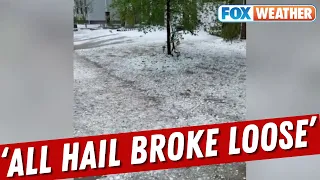 'All Hail Broke Loose': Rock Hill, SC Resident Had To Shovel Driveway of Hail After Storm