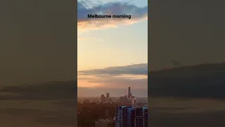 Melbourne morning from 30th floor! #melbourne #australia #shorts #travel #viral #views #sunrise