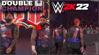 WWE 2K22 The Usos Unified Tag Titles Entrance (Double Title Entrance) + Tutorial (Updated)