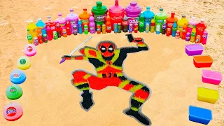 How to make Rainbow Deadpool with Orbeez, Big Balloons Fanta, Coca Cola vs Mentos & Popular Sodas