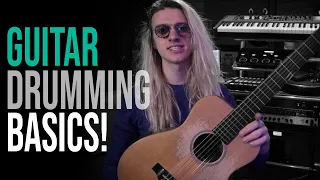 How to play DRUMS on your ACOUSTIC GUITAR!! Looping Drums on a LOOP PEDAL! | Loop Pedal Basics #3