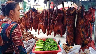 POPULAR Chopped Meat, Crispy Pork Sandwich, Grilled Duck, Fish & More | Best Cambodian Street Food