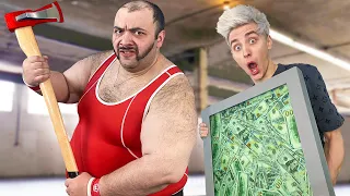 THE STRONGEST MAN IN THE WORLD vs Armored Glass with $ 1000