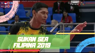 Sepak Takraw Regu Berpasukan | Malaysia 2 - 1 Indonesia | Sukan SEA 2019 | Astro Arena