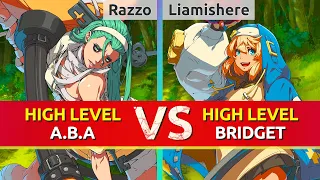 GGST ▰ Razzo (A.B.A) vs Liamishere (Bridget). High Level Gameplay