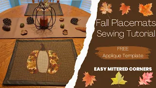 How to Sew:  Placemats with Mitered Corners & Applique
