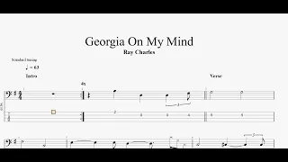 Ray Charles - Georgia On My Mind (bass tab)