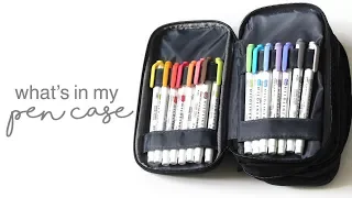 What's in my pen case | Lihit Lab triple zipper case