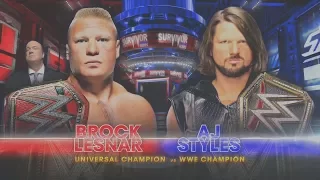 WWE Survivor Series Promo 2017 - Brock Lesnar vs AJ Styles