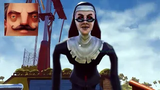 Hello Neighbor - My New Neighbor Big Evil Nun Maze Act 3 Gameplay Walkthrough