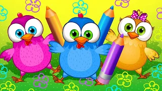 Вивчаємо кольори з чарівними олівцями: Дитячі пісні та руханки з любов'ю до дітей