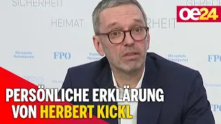 "Nicht geimpft": Persönliche Erklärung von Herbert Kickl