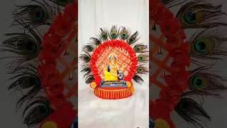 Ganapati decoration ideas 😍 #shorts #ganapatidecoration #ganeshchaturthi