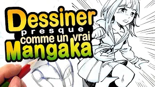 DESSINER comme un MANGAKA ?? 😱😮 esquisse encrage crayonné