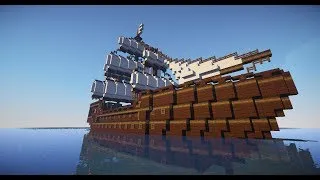 Minecraft Ship Timelapse HMS Novus