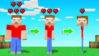 MINECRAFT But MOVING Makes You SKINNY! (stick figure)