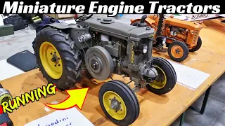 Homemade Miniature Tractors with Running Engines (1:5 Scale) - Super Landini & Fiat 600 - Start-Up 🔊