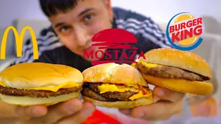 las HAMBURGUESAS más BARATAS. Mostaza,mc Donald’s y Burguer king🍔