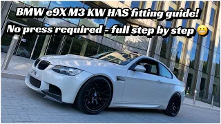 BMW e92 M3 KW HAS suspension kit fitting guide - Suitable for e90 M3 + E93 M3