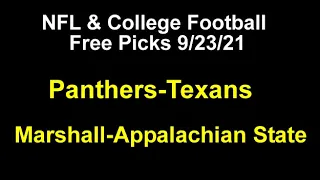 NFL Picks Today - College Football Predictions 9/23/21