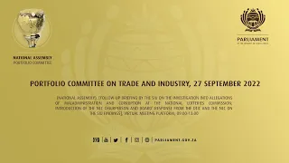 Portfolio Committee on Trade and Industry, 27 September 2022