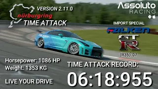 Assoluto Racing 2.11.0 | Nürburgring Time Attack [6:18:955] FALKEN GT-R (R35) '07 (Gameplay)