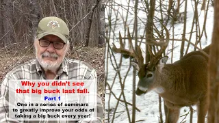 Why you didn't see that big buck last fall — Part 1 (Deerhunting)