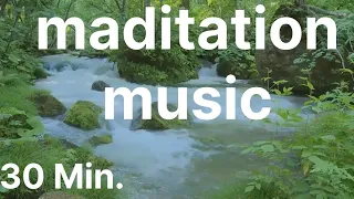 Soothing Relaxing Piano Music Water Ripple Effect & Green Leaf, Sleep Music