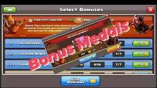 How to give CWL Bonus Medal ? and Also How many members Get them ? #Clash of Clan #Arya Gaming