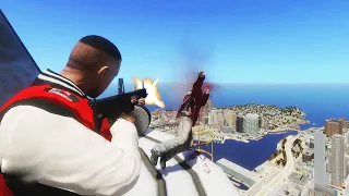 GTA 4 - Luis Lopez kills Johnny Klebitz on top of the Rotterdam Tower / Ragdoll / Physics / Euphoria