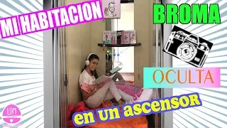 Broma de cámara oculta en un ASCENSOR!!! Armo mi habitación en un ascensor / LA DIVERSION DE MARTINA