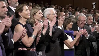 Il Presidente Mattarella al concerto in occasione dei novanta anni del M° Ennio Morricone