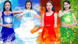 Water Girl, Fire Girl, Air Girl, Earth Girl | Funny Four Elements at College