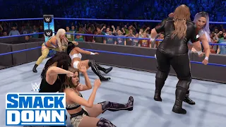 WWE 2K22 SMACKDOWN END VS DOUDROP & NIKKI CROSS VS THE WAY WINNING TEAM HAS A TAG TITLE MATCH AT TLC