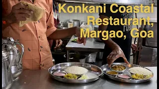 Konkani Coastal Food Delicacy's Goan and Malvani thalis in Margao, South Goa, October 2023