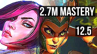 FIORA vs CASSIOPEIA (TOP) | 7/0/5, 2.7M mastery, Godlike | KR Master | 12.5