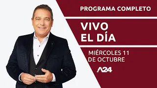 Inseguridad en La PLata + Israel bajo fuego #VivoElDía PROGRAMA COMPLETO 11/10/2023