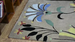 Area Rug Floral Camel