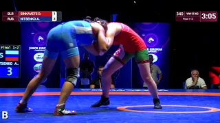 GOLD WW - 55 kg: D. SINKAVETS (BLR) v. A. NITSENKO (RUS)