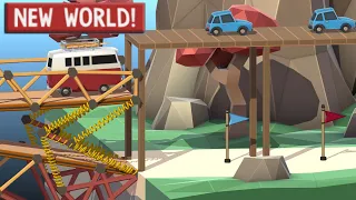 Sorting Cars with Springs in World 5 of Poly Bridge 2