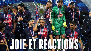 Joie et réactions de Barcola et Zaïre Emery après la victoire du PSG