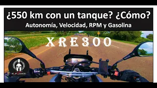 👉Velocidad, RPM, Gasolina y Autonomía.  XRE300