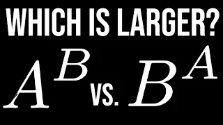 Which is larger: A^ B or B^A? (two visual proofs)