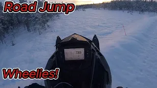 Polaris Khaos 850 155 Jumps and Whellies!