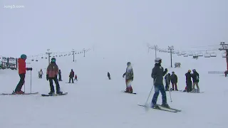 New Year's Day skiing tradition at Snoqualmie lives on despite pandemic