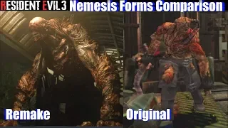 Resident Evil 3 Remake vs Original - All Nemesis Forms Comparison (RE3 Remake 2020)