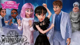 Disney Princesses in the Wednesday Dance Scene! Wednesday Addams x Disney Mashup! | Alice Edit!