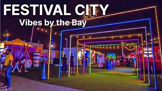 4K HDR DUBAI FESTIVAL CITY | Vibes by the Bay, Fountain & Light Show | Walking Tour 2022 🇦🇪 #dubai
